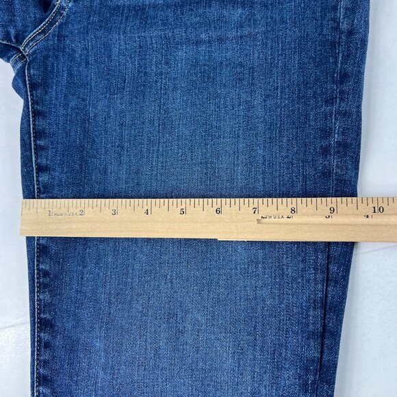 Edwin Jeans Women's 31 Bree Straight Crop High Rise Blue Faded Stretch Denim - Picture 13 of 16